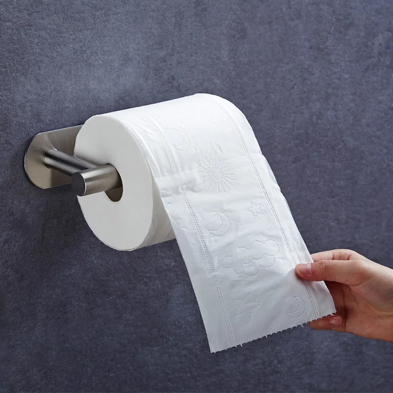 Uchwyt na papier toaletowy uchwyt na ręczniki ścienny do kuchni ze stalowa szafka nierdzewnej rolka papieru wieszak do przechowywania akcesoria łazienkowe