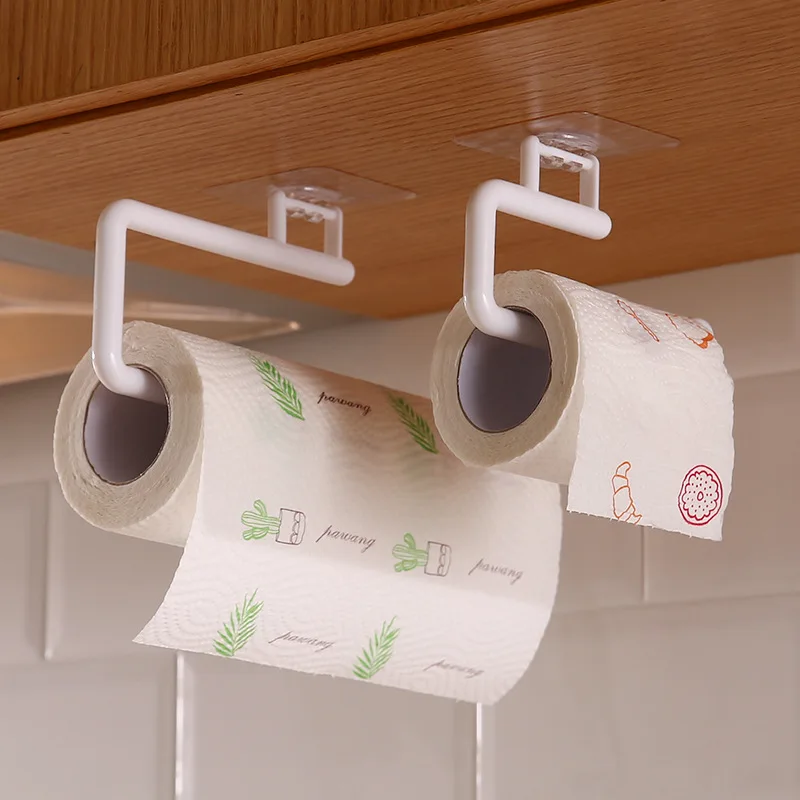 Uchwyt na papier toaletowy uchwyt na ręczniki ścienny do kuchni ze stalowa szafka nierdzewnej rolka papieru wieszak do przechowywania akcesoria łazienkowe