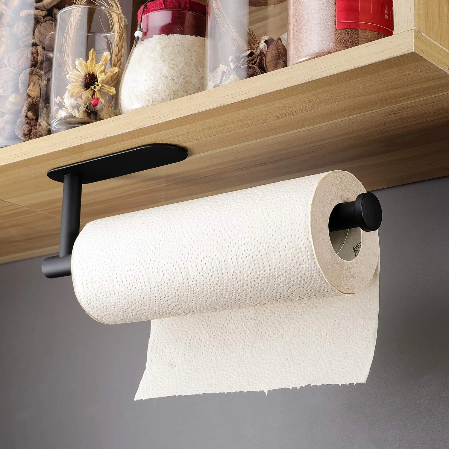 Samoprzylepny uchwyt na ręcznik papierowy do wieszaka na serwetki kuchenne Uchwyt na papier toaletowy Dozownik chusteczek w rolce Przechowywanie w szafce Akcesoria sprzętowe łazienkowe Haczyki ścienne ze stali nierdzew